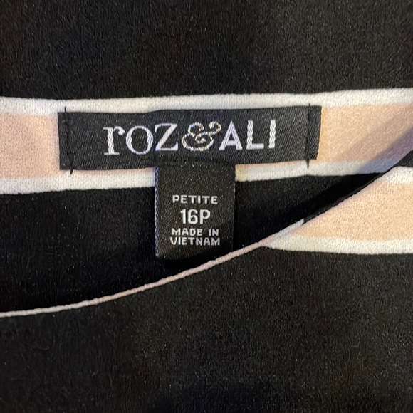 Roz & Ali sleeveless striped tie waist midi dress - Picture 7 of 8